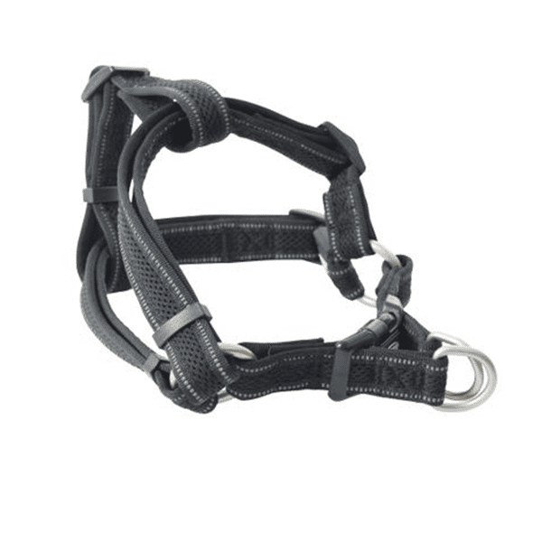Buster Buster 反光網格胸帶 Reflective Mesh Step-in Harness 25mm 黑色 中碼   正面圖