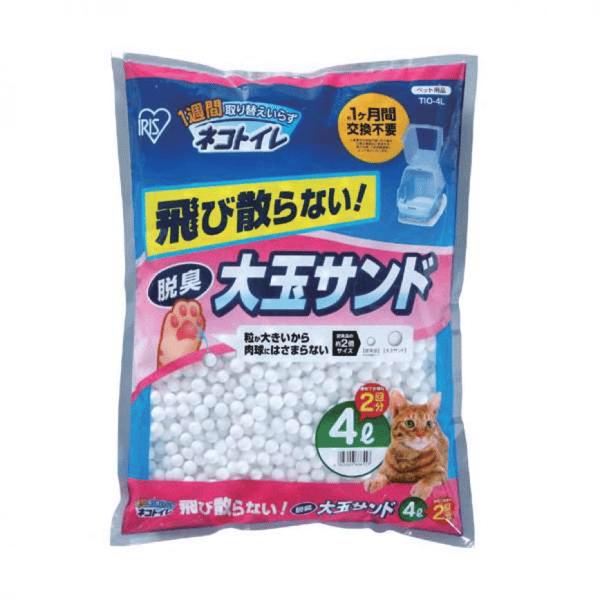 日本IRIS TIO-4L矽膠大玉脫臭防飛散 矽膠貓砂 球砂 4L - 限時優惠 (圖片1)