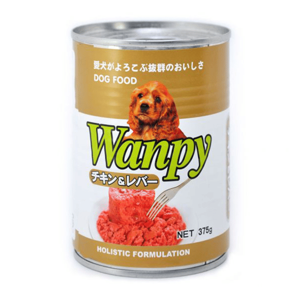 Wanpy Wanpy 狗罐頭 雞肉+雞肝配方 375g 375g 正面圖