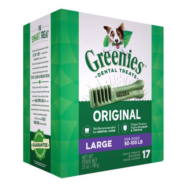 Greenies Greenies 狗零食 Original Large 潔齒骨 大型犬用 17支 27oz 27oz 犬用 正面圖