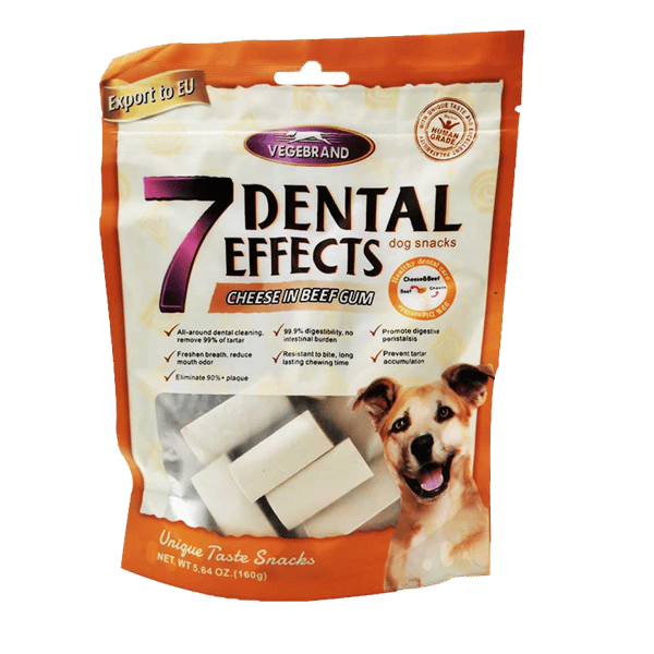 VEGEBRAND VEGEBRAND 7重高效 除口臭磨牙潔齒小食 狗小食 牛肉芝士味 160g 160g  正面圖