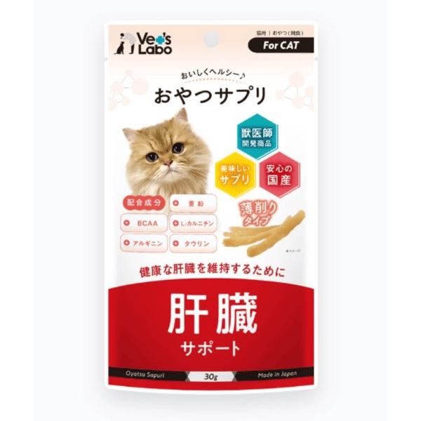 日本Vet'sLabo 日本Vet'sLabo 猫用 國產 營養食品 肝臟保健零食 30g 30g 猫用 正面圖