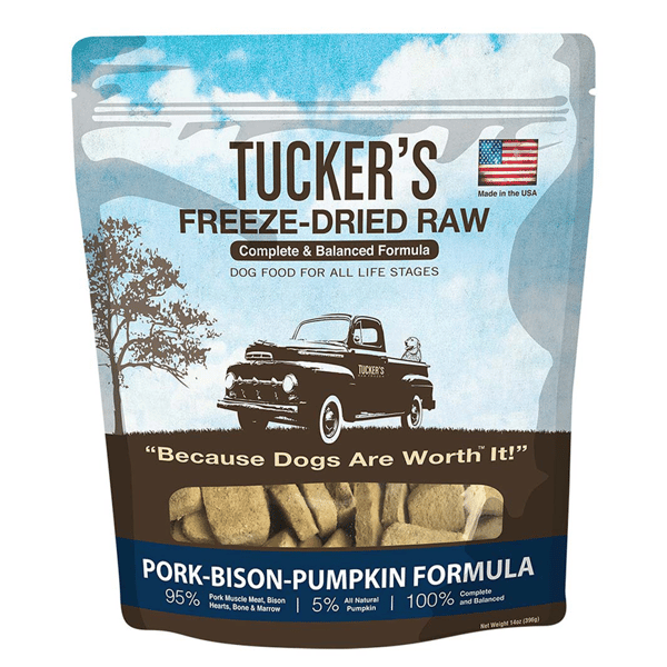 TUCKER'S TUCKER'S 凍乾犬糧 豚+犎牛+南瓜配方 PORK-BISON-PUMPKIN 14oz 14oz  正面圖