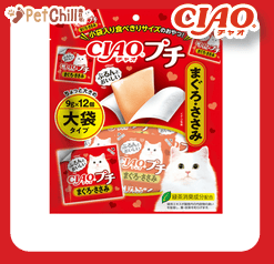 CIAO 貓零食 日本大大塊肉片 金槍魚+雞肉味 9g 12枚 (紅) (TSC-154) (圖片1)
