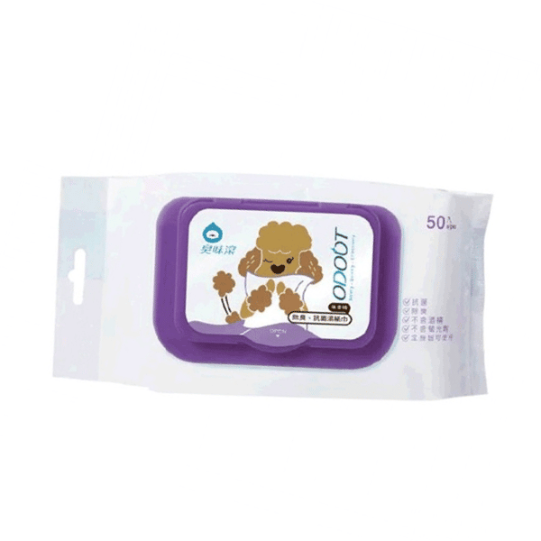 ODOUT臭味滾 抗菌除臭濕紙巾 狗用 50枚 (91602264) (圖片1)