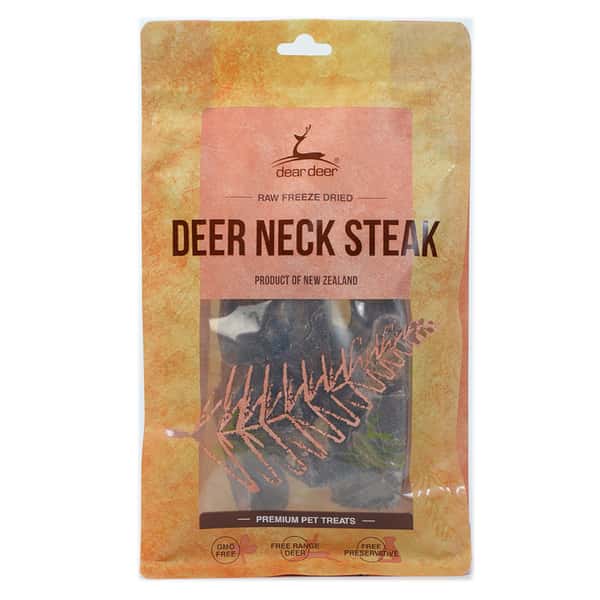 dear dear deer 狗零食 耐咬潔齒系列 鹿頸扒 100g 100g  正面圖
