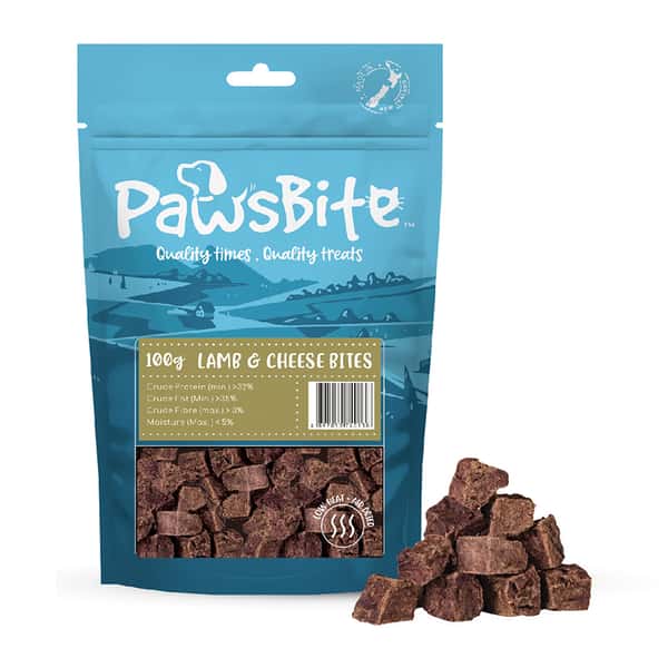 PawsBite 貓狗零食 芝士羊肉粒 100g (40138) (圖片1)