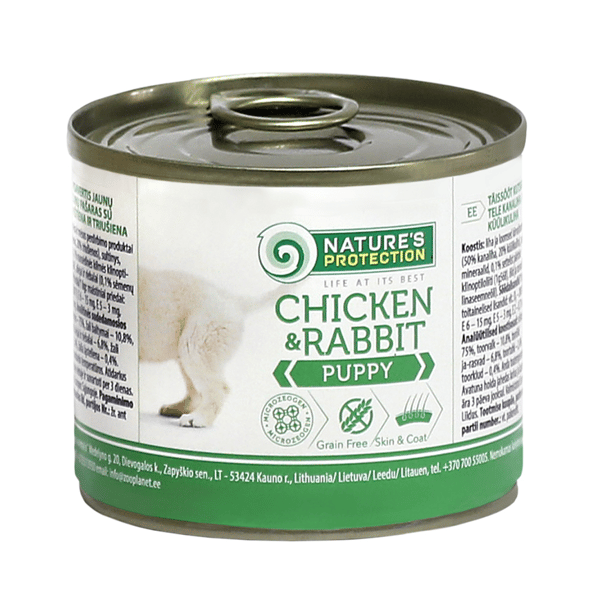 Nature's Protection 狗罐頭 幼犬主食罐 兔肉+雞肉 200g (KIK89200G) (圖片1)
