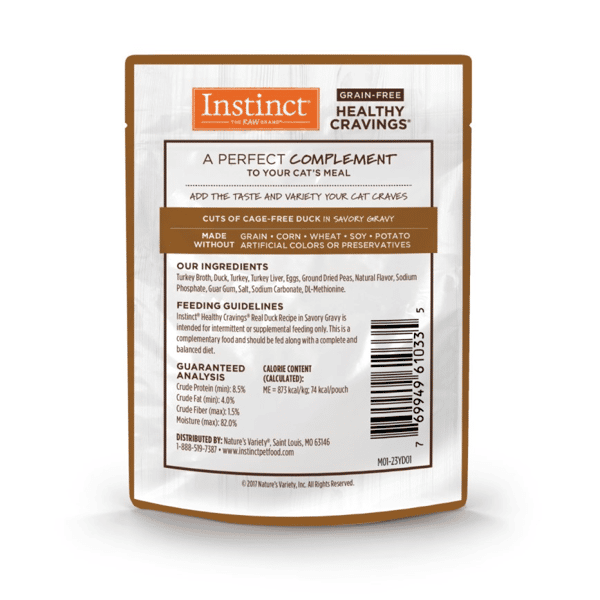 Instinct Instinct 貓濕糧 鴨肉配方 3oz 3oz 背面圖