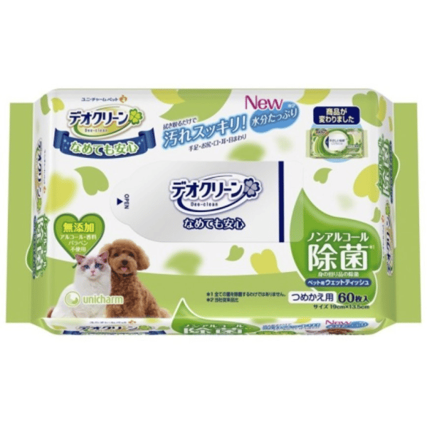 Unicharm 日本無酒精成分 除菌濕紙巾 替換裝 60枚 (圖片1)