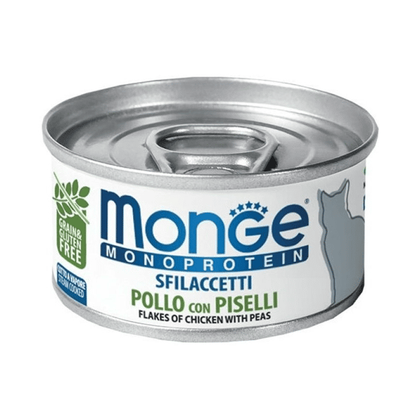 Monge 貓罐頭 單一蛋白系列 雞肉豌豆 80g (MO7184) (圖片1)