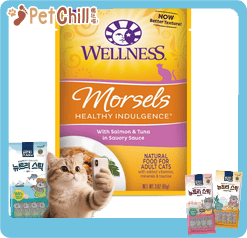 WELLNESS WELLNESS Morsels 貓濕糧 滋味軟包 三文魚吞拿魚 3oz 3oz  正面圖