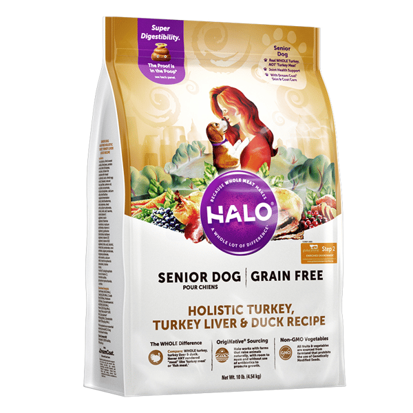 HALO 狗糧 老年犬無穀糧 火雞肉+火雞肝+鴨肉配方 4lb (圖片1)