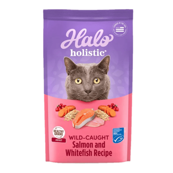 HALO Dry Cat Food Holistic Wild Salmon & Whitefish Recipe 10lb (圖片1)