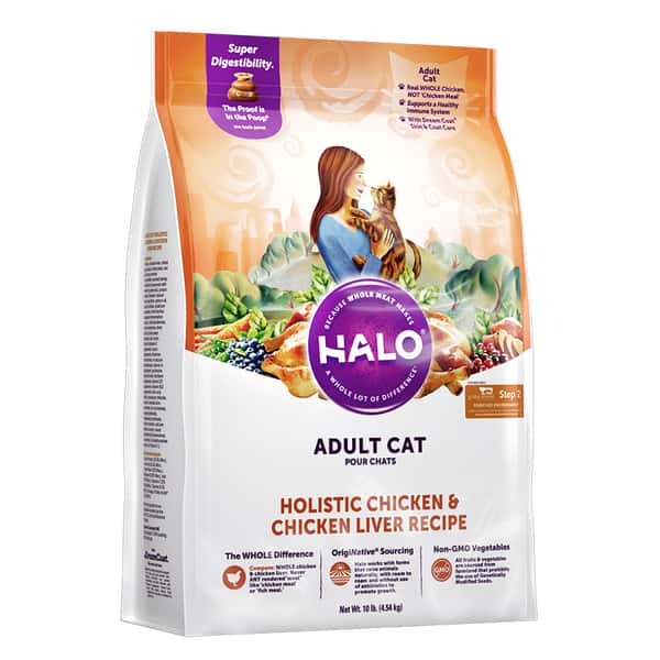 HALO HALO 貓糧 成貓糧 雞肉及雞肝配方 3lb 3lb 正面圖