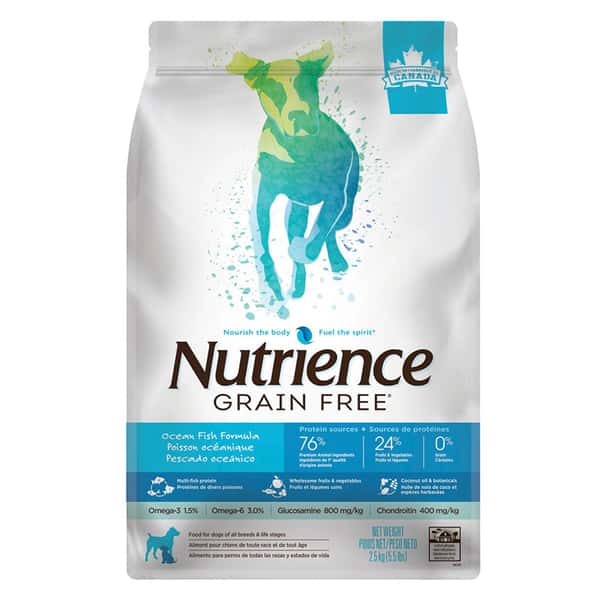 Nutrience 無穀物狗糧 全犬配方 七種魚 特惠裝 5.5lb×2包 (圖片1)