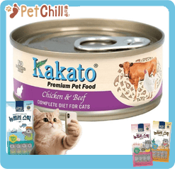 Kakato Kakato 主食罐 罐頭 雞肉及牛肉 70g 70g  正面圖