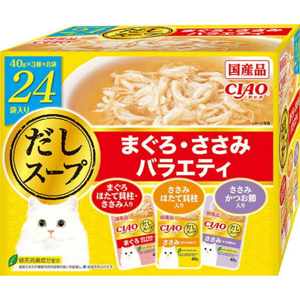 CIAO 貓濕糧 金槍魚+雞肉組合裝 40g 24袋入 (IC-426) (圖片1)