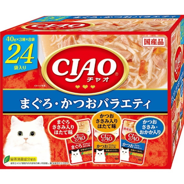 CIAO 貓濕糧 金槍魚+鰹魚組合裝 40g 24袋入 (IC-422) (圖片1)