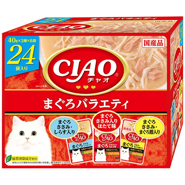 CIAO 貓濕糧 金槍魚組合裝 40g 24袋入 (IC-421) (圖片1)