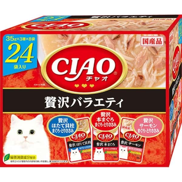 CIAO 貓濕糧 豪華組合裝 35g 24袋入 (IC-424) (圖片1)