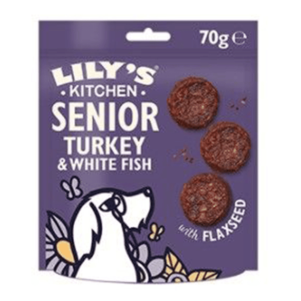 LILY'S KITCHEN 狗小食 高齡犬小食 火雞白魚塊 70g (IDTSST70) (圖片1)