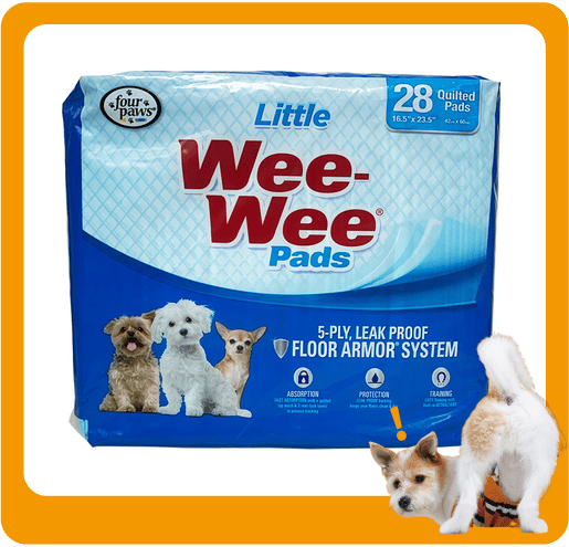 Four Paws四爪 寵物尿墊 狗尿墊 狗尿片 Wee-Wee Pads幼犬尿片 28片 (F01628) (圖片1)