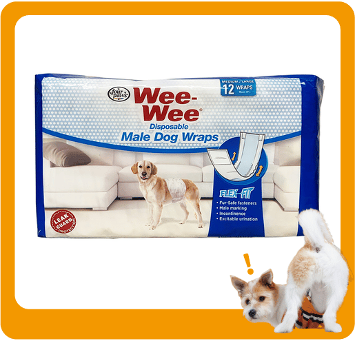 Four Paws Wraps Wee-Wee® Male Dog M/L 12pcs (F97227) (圖片1)