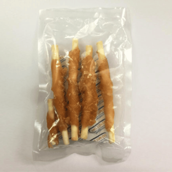 寵之遊樂園 黃金雞肉繞牛皮卷 磨牙潔齒訓犬零食 100g (犬用) (圖片1)
