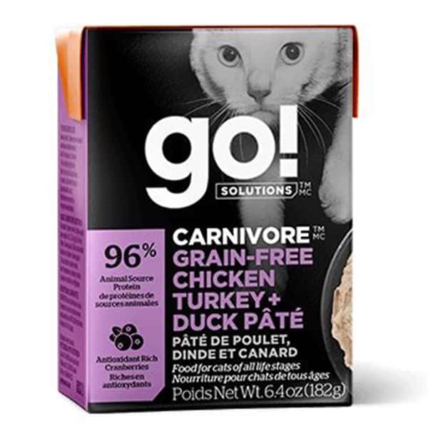 GO! GO! SOLUTIONS 貓濕糧 活力營養系列 雞肉火雞鴨肉醬 182g 182g 正面圖