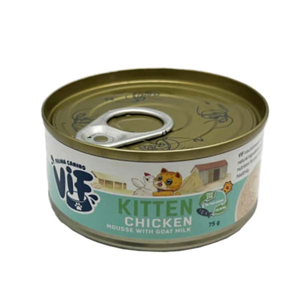 ViF ViF 貓罐頭 幼貓慕絲 雞肉配羊奶 75g 75g  正面圖