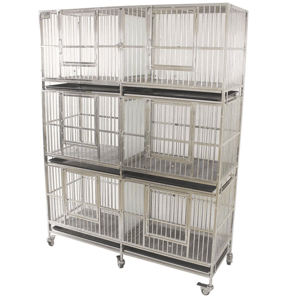 Solidpet蘇力 寵物籠 貓籠狗籠 不銹鋼三層六格籠 (STC-304-330) (圖片1)