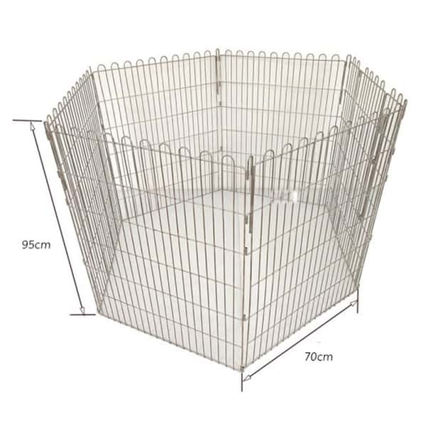 Solidpet蘇力 寵物籠 貓籠狗籠 不鏽鋼枝圍欄 6片 大號 (STC-304-361) (圖片1)