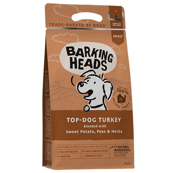 Barking Heads 狗糧 無穀物全天然成犬配方 放養火雞肉 12kg (BHT12) (咖啡色) (新舊包裝隨機) (圖片1)