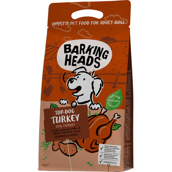 Barking Heads 狗糧 無穀物全天然成犬配方 放養火雞肉 12kg (BHT12) (咖啡色) (新舊包裝隨機) (圖片3)