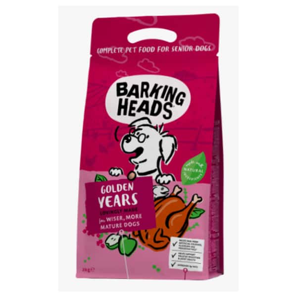 Barking Barking Heads 狗糧 全天然防敏老年犬 雞肉配方 12kg 12kg  正面圖