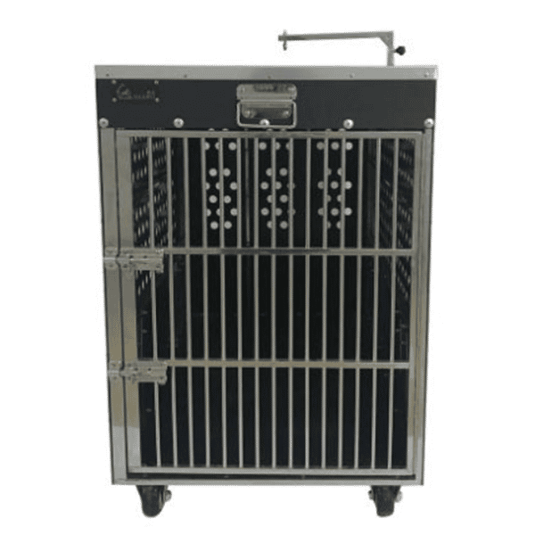 Solidpet蘇力 寵物籠 貓籠狗籠 ABS板固定飛機籠 有輪款 四號 (STAC-112-BK) (圖片1)