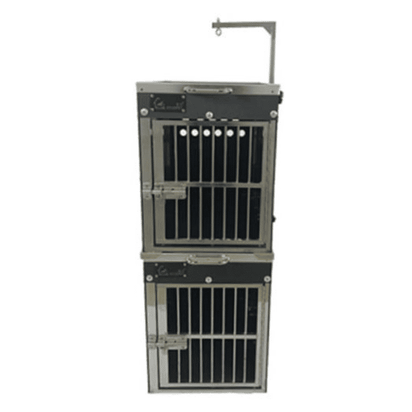 Solidpet蘇力 寵物籠 貓籠狗籠 ABS板固定飛機籠組合 無輪款 一號 (STAC-108-BK) (圖片1)