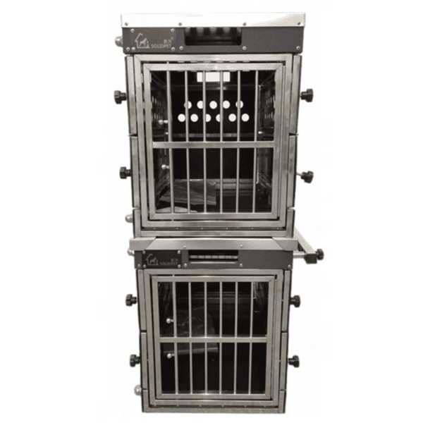 Solidpet蘇力 寵物籠 貓籠狗籠 ABS板折疊飛機籠組合 無輪款 三號 (STAC-120-BK) (圖片1)