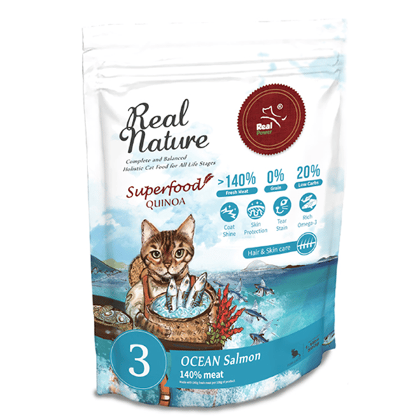 Real Power Cat Food Real Nature for All Life Stages Ocean Salmon 500g (No.3) (圖片1)