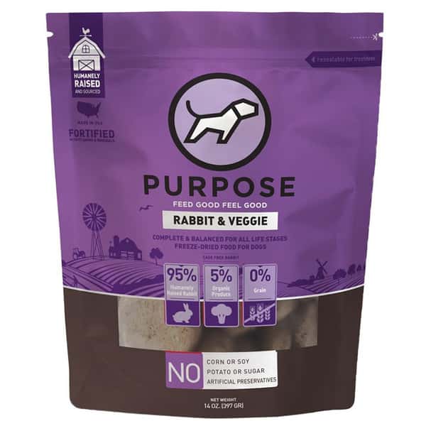PURPOSE 狗糧 凍乾脫水生肉 單一蛋白 兔肉 14oz (001863) (圖片1)