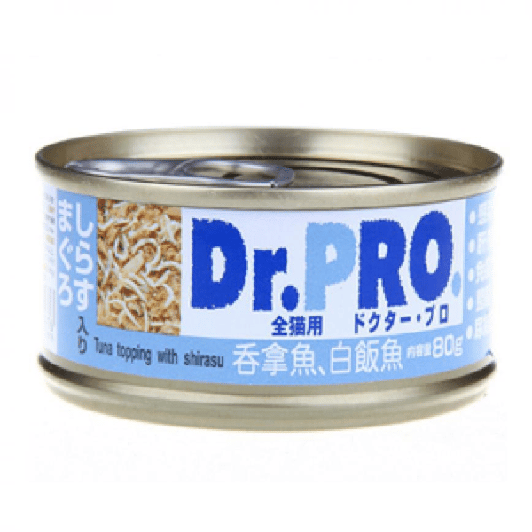 Dr. PRO 全機能貓罐頭 吞拿魚．白飯魚味 80g (湖水藍) (DP25976C) (圖片1)