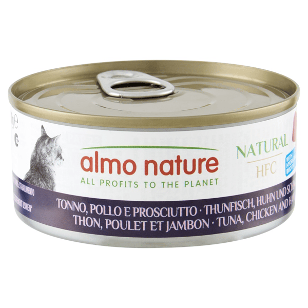 Almo Nature HFC 貓罐頭 天然系列 雞肉+火腿+吞拿魚 150g (5131) (圖片1)