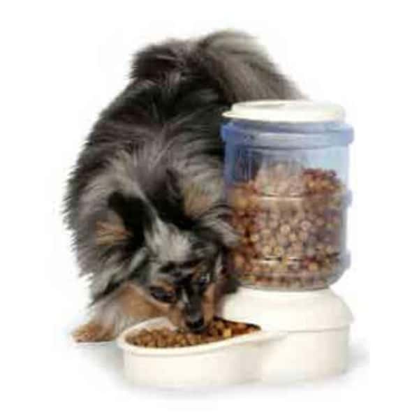 Petmate Petmate Aspen Pet LeBistro系列 自動餵食器 座地款 中 白色 10lbs 10lb 正面圖