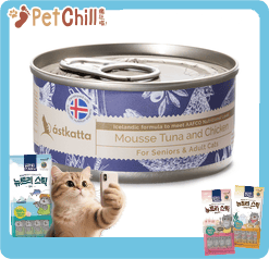 Astkatta 冰島罐 高齡貓罐頭 Mousse系列 吞拿魚雞肉慕絲 80g (P00059) (圖片1)