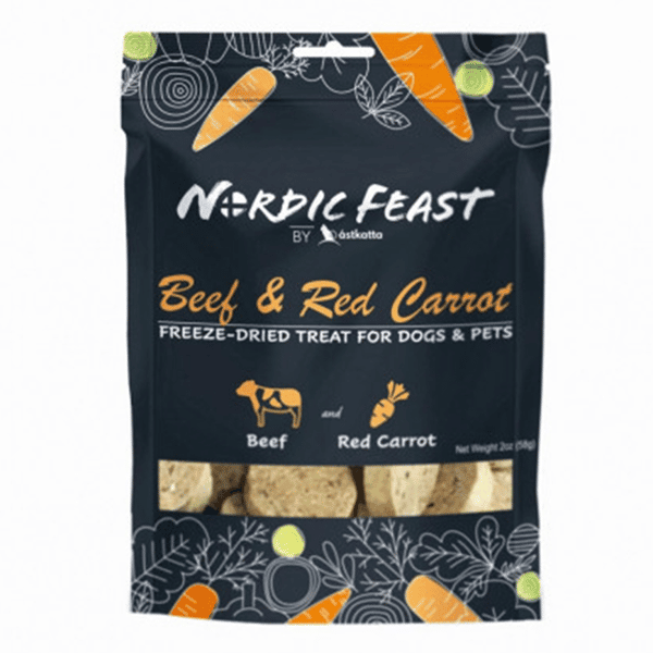 Nordic Feast 凍乾貓狗小食 牛肉+紅蘿蔔 58g (P00083) (圖片1)