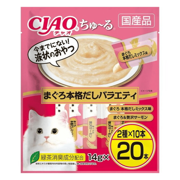 CIAO Cat Snacks Japanese Meat Paste Tuna stock combo 14g x 20 pieces (DSC-02) (圖片1)