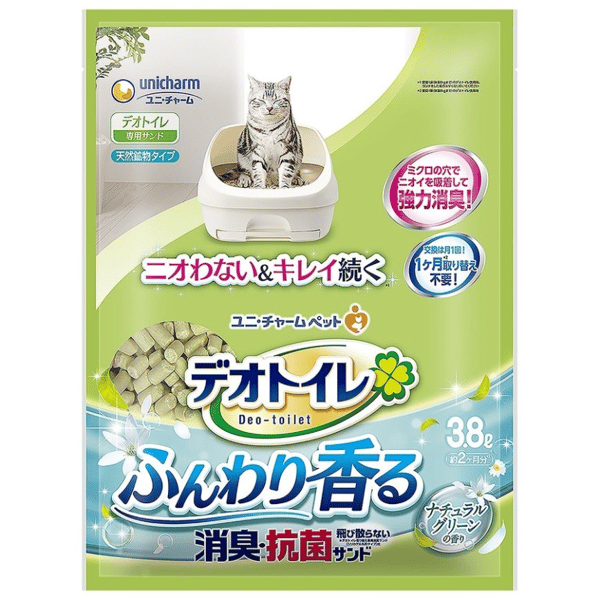Unicharm 日本消臭大師消臭抗菌沸石 矽膠貓砂 田園花香味 3.8L (圖片3)