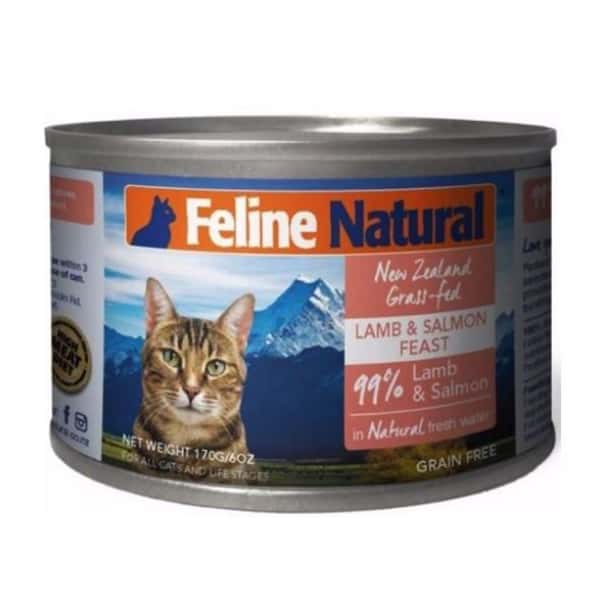 Feline Natural 主食貓罐頭 羊肉及三文魚盛宴 170g (F9-C-LS170) (圖片1)