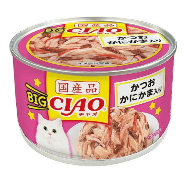CIAO 貓罐頭 BIG 鰹魚+蟹棒味 160g (CC-55) (圖片1)